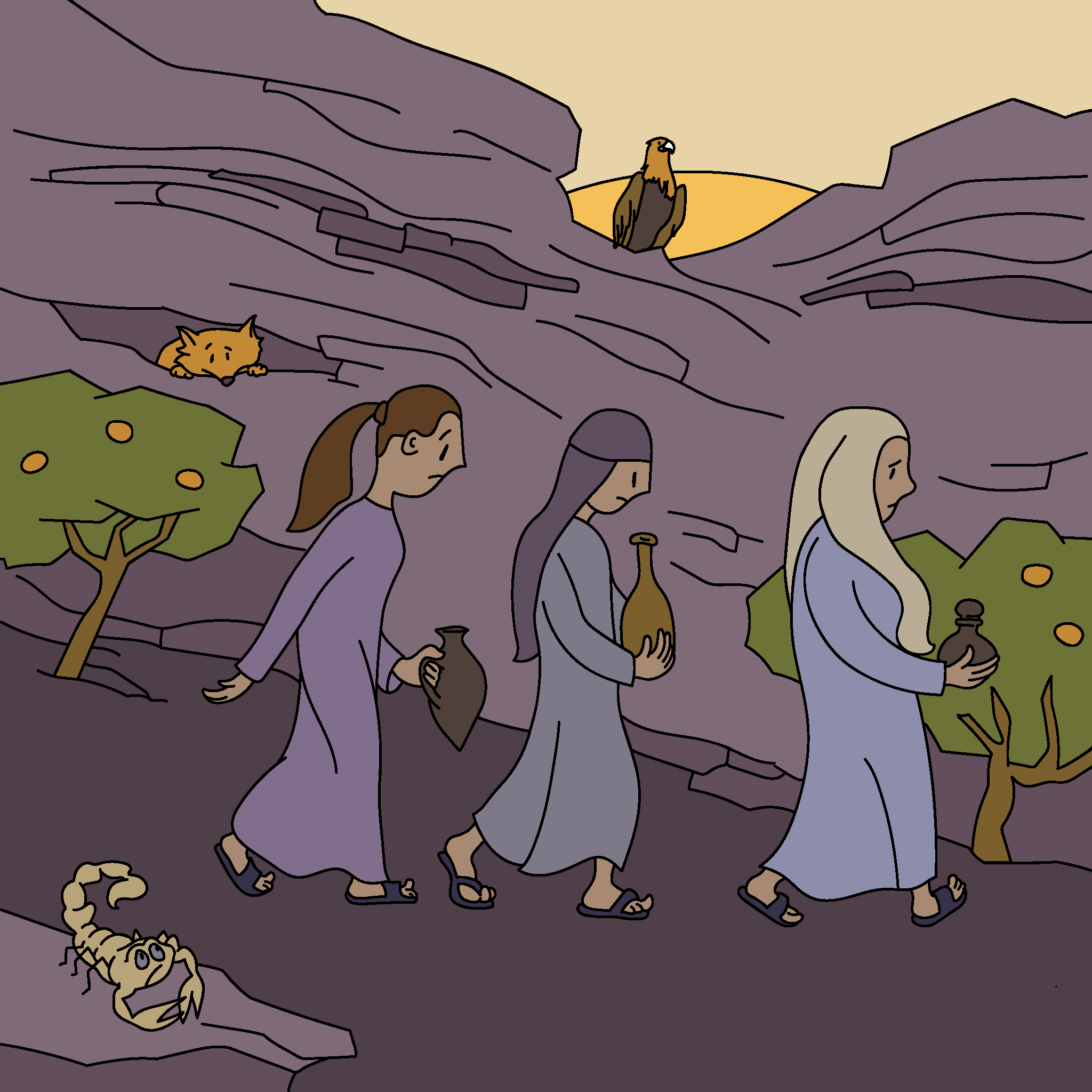 Las mujeres llevan especias a la tumba de Jesús