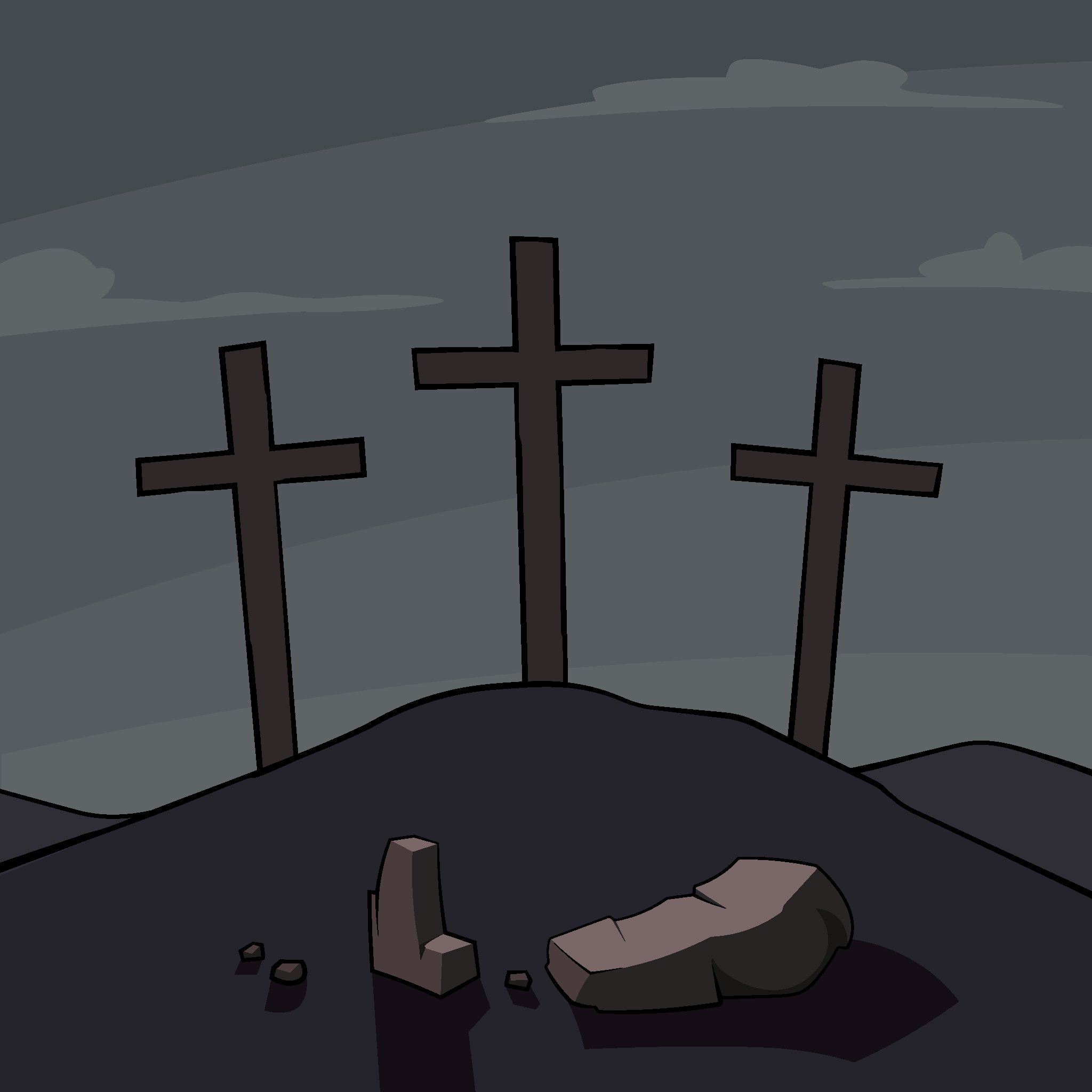 Jesus stirbt am Kreuz