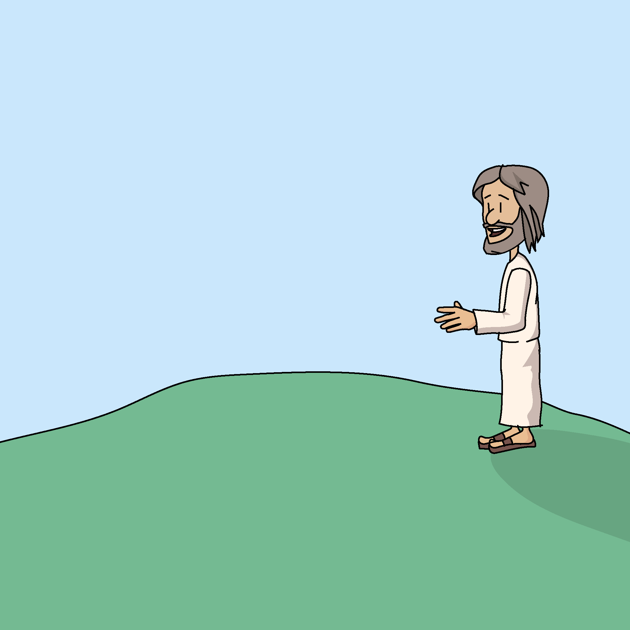 Jesús en el monte de los Olivos
