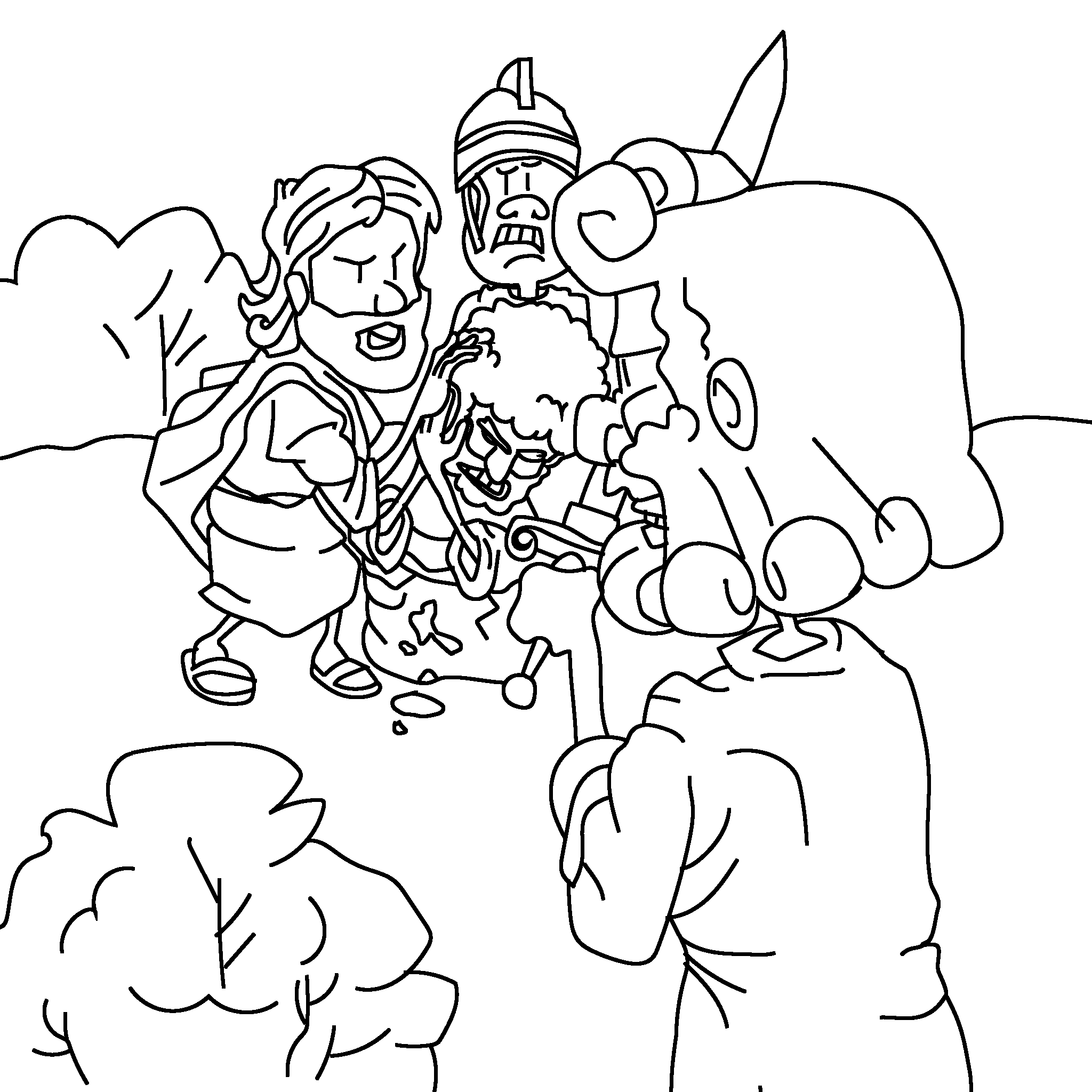 Judas arresta a Jesús con soldados