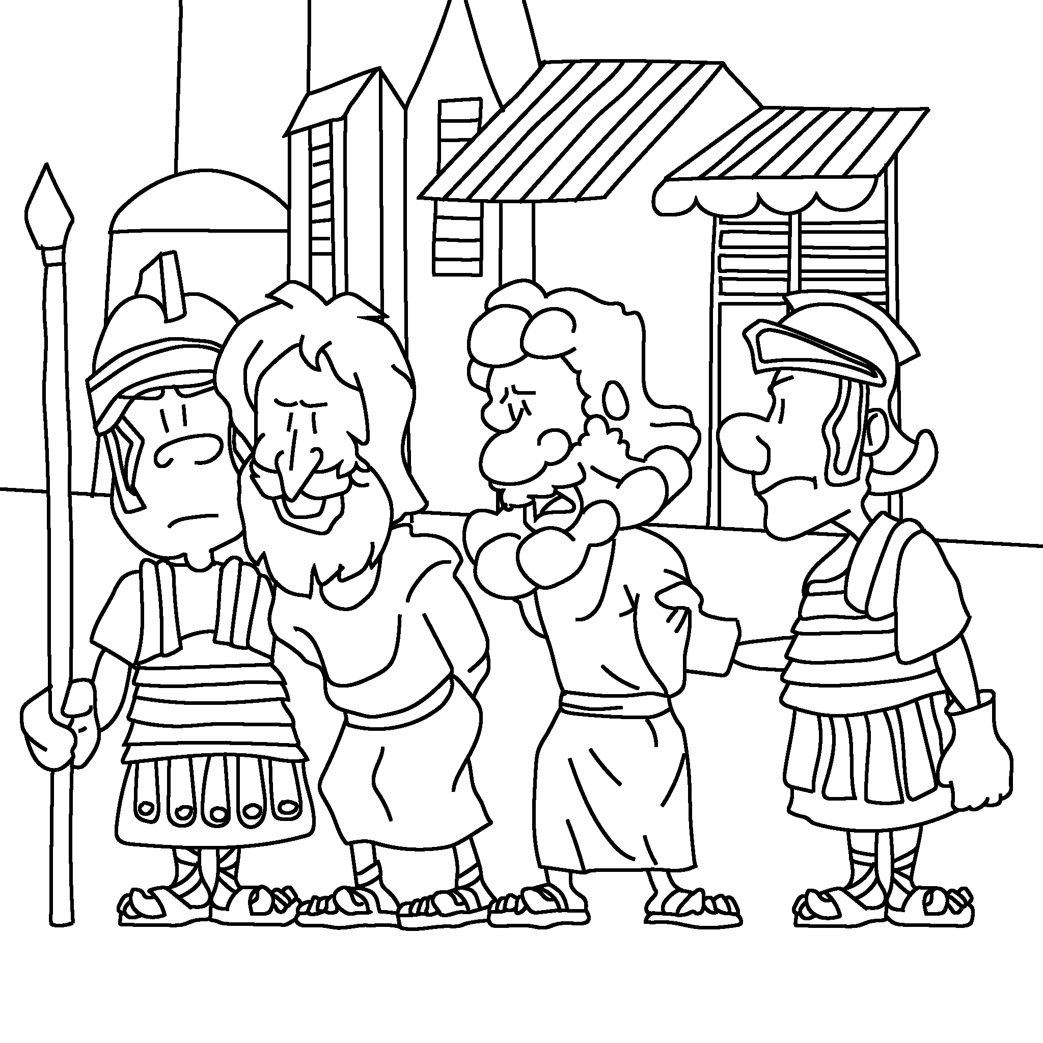 Petrus und Johannes werden verhaftet