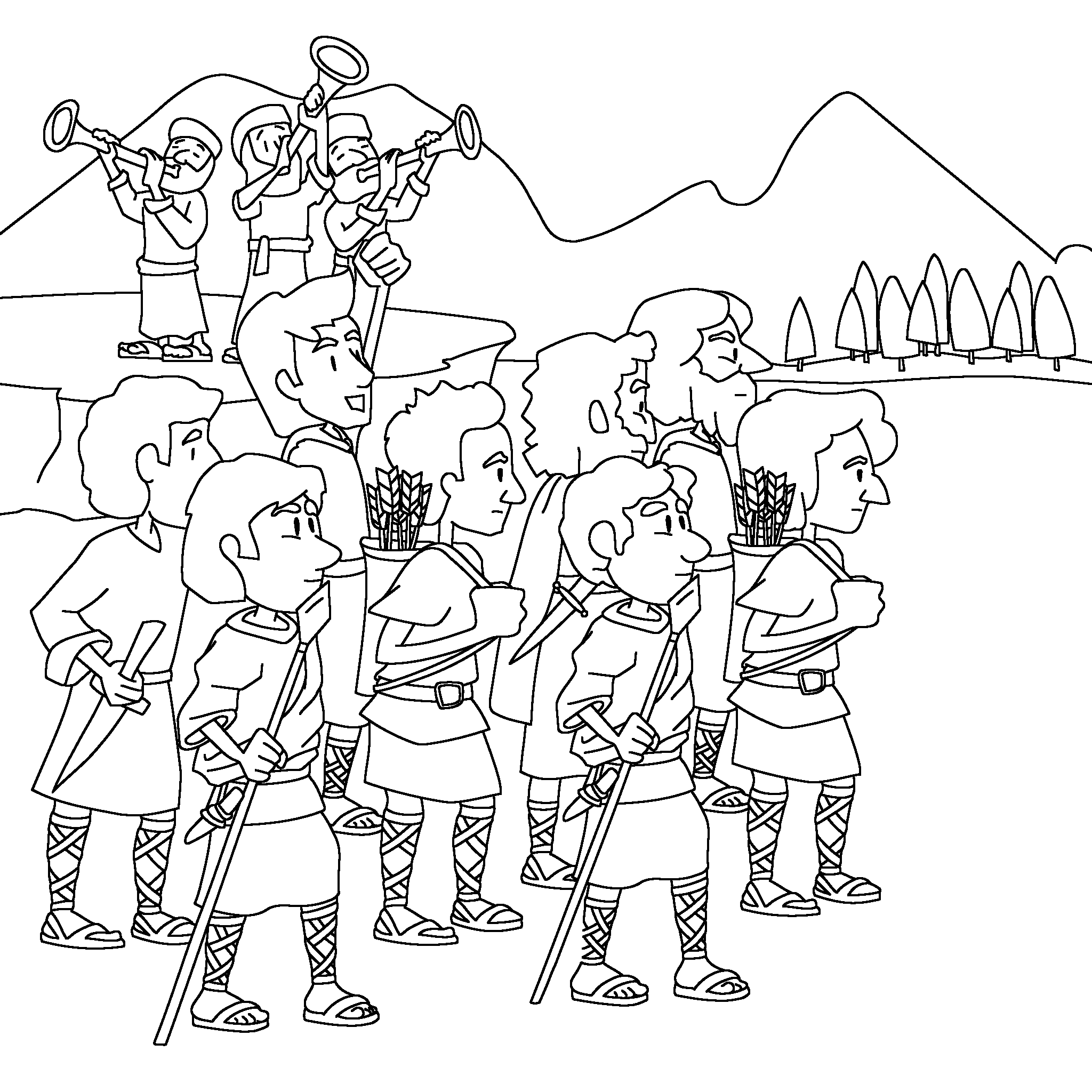 Joshua’s Army Marches Around Jericho