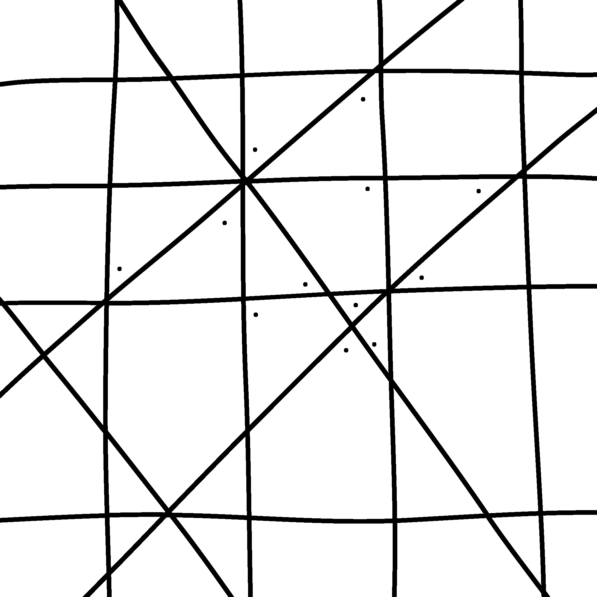 Se muestra una cruz marrón sobre un fondo azul brillante dividido por líneas negras.